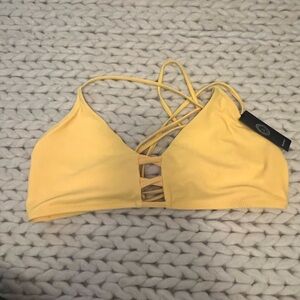RELLECIGA Yellow Bikini Top